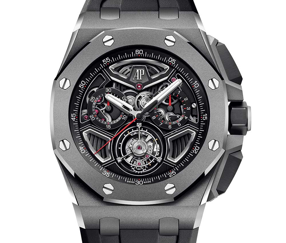 audemars piguet royal oak offshore flying tourbillon closeup