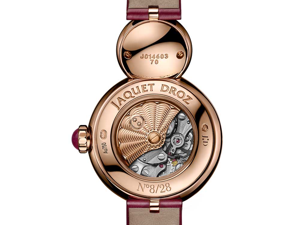 jaquet droz lady petite ruby heart caseback