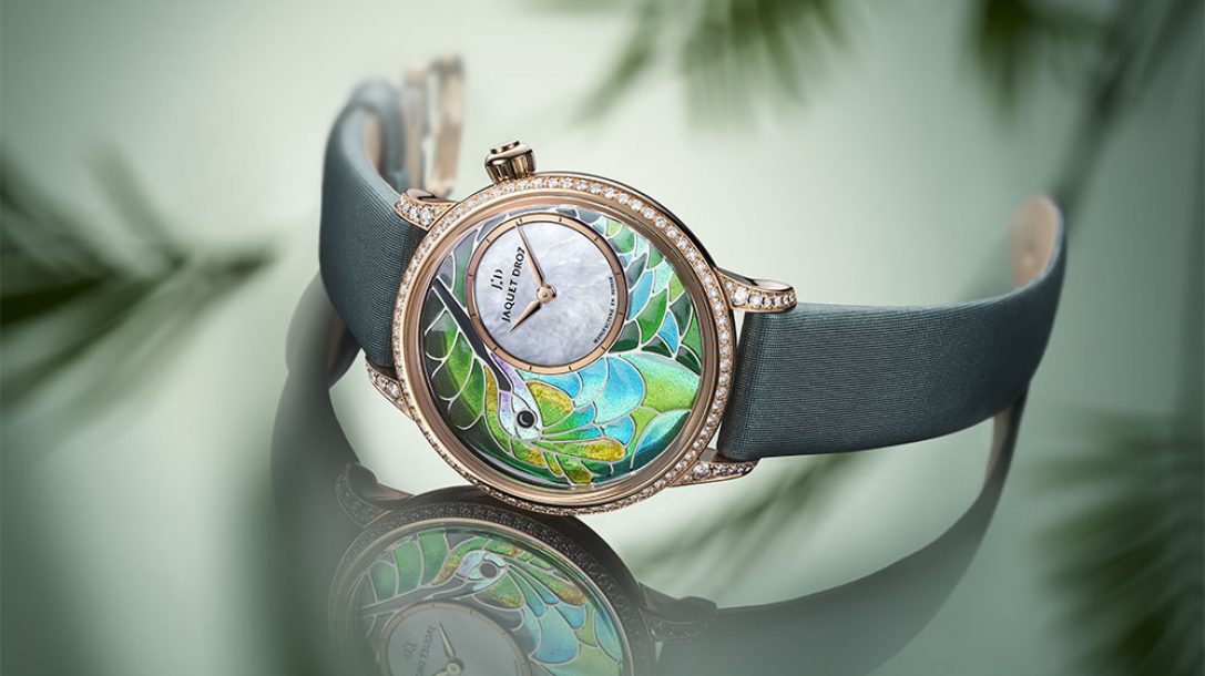 PETITE HEURE MINUTE SMALTA CLARA HUMMINGBIRD Jaquet Droz