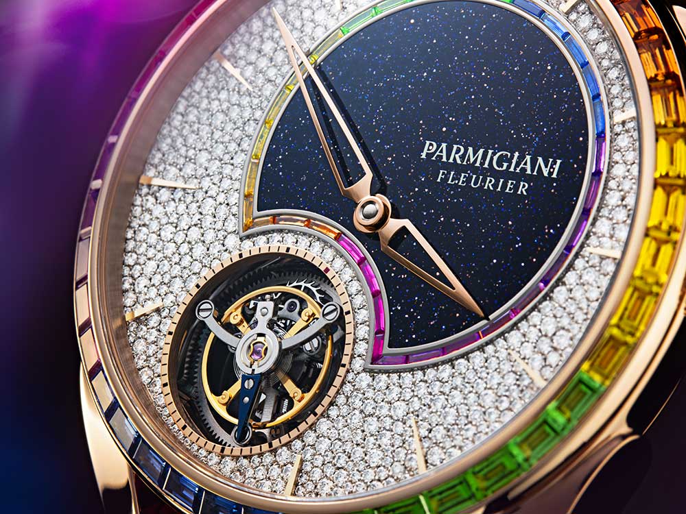 parmigiani tonda 1950 tourbillon double rainbow closeup tourbillon